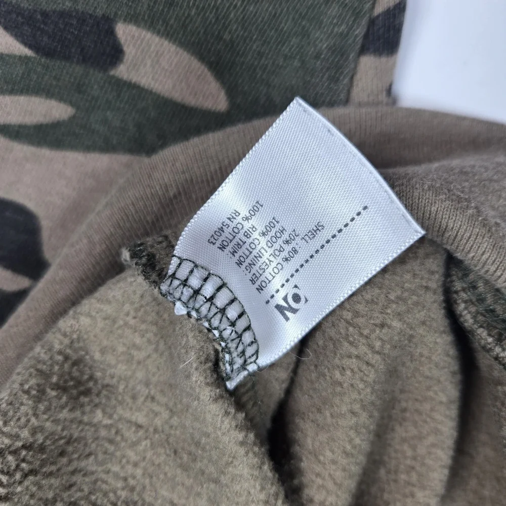 Old Navy Kids‎ Camo Camouflage Zip Pull Over Hoodie Hooded Sweatshirt Small 6-7